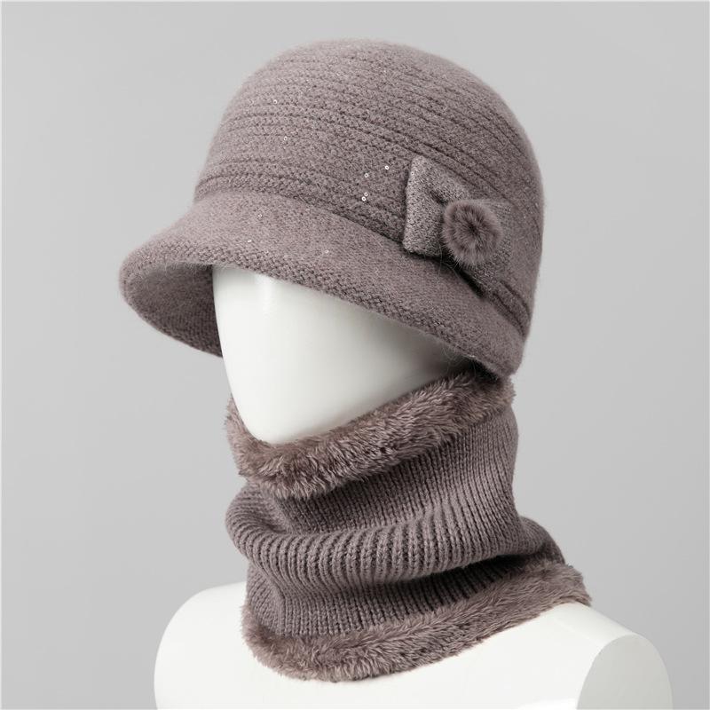 Hat Women's Winter Wool Hat Autumn and Winter Rabbit Hair Thermal Basin Hat