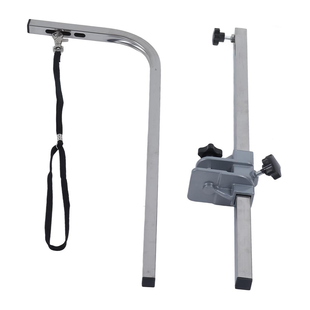 Pet Grooming Arm Multipurpose L Shaped Foldable Stainless Steel Bracket Dog Grooming Table Arms for