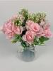 4 Pcs Artificial Rose Hydrangea Bouquet 26cm Silk Fake Flowers for Wedding Home Indoor Decoration