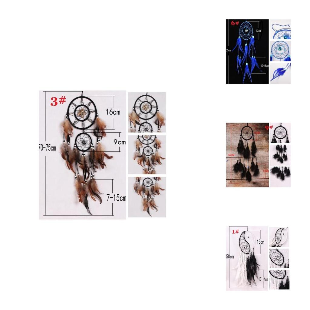 Exquisite Handmade Dream Catcher With Gorgeous Feathers For Car And Wall Decoration