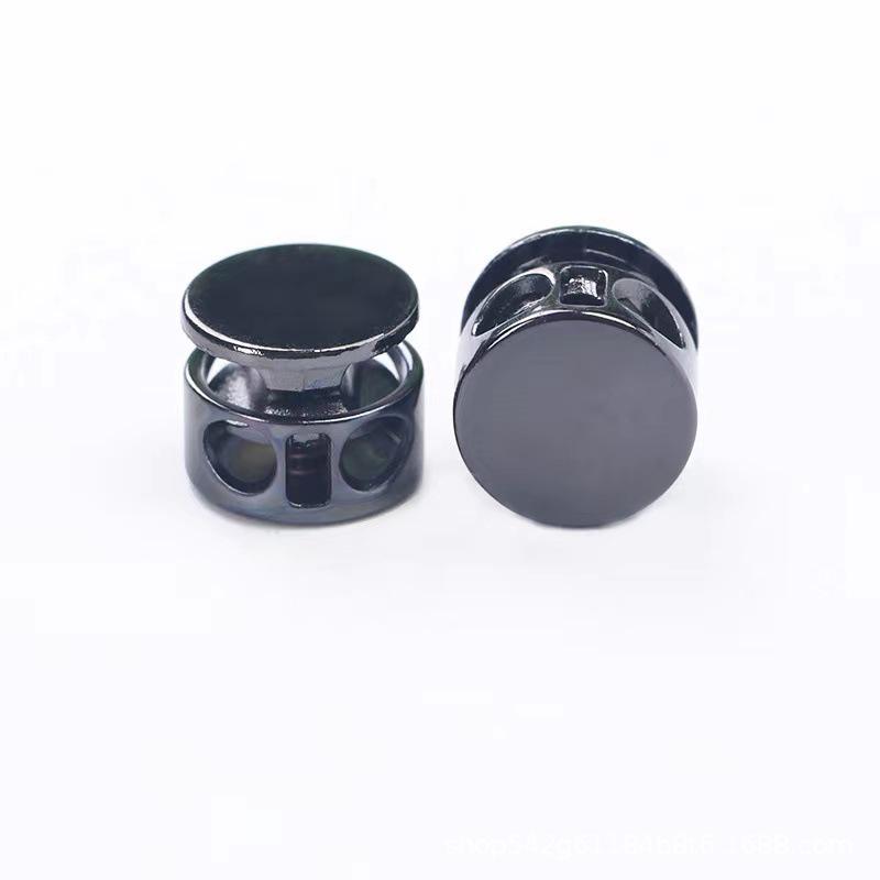 Metal Spring and Rope Belt Adjustable Anti-Slip Buckle with Double Hole Pig Nose Design