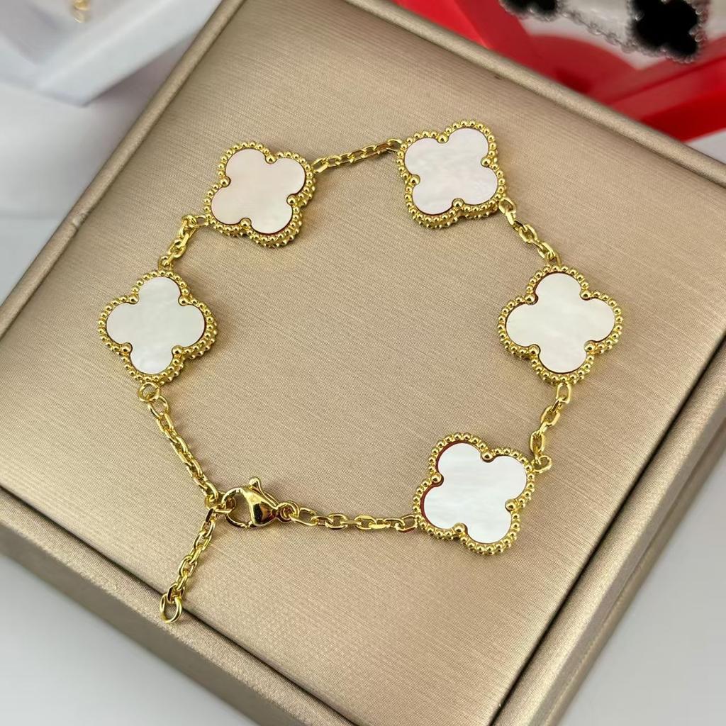 Lucky Four-leaf Clover Five-flower Bracelet - Tarnish-free Women's Bracelet