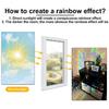36PCS Circle Window Clings - Anti-Collision Window Decals To Save Birds from Window Collisions,Non Adhesive Prismatic Vinyl Window Clings, Rainbow