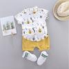 Baby Jungen Kurzarm Hemd  Kurze Hosen Set Gentleman Suit  T-Shirt Shorts Outfit
