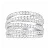 Monaco [Romantic Confession] Multi-circle Sparkling Zircon High-end 925 Silver Ring Women's Silver Multi-Hoop Silver Ring 52 Endless Love