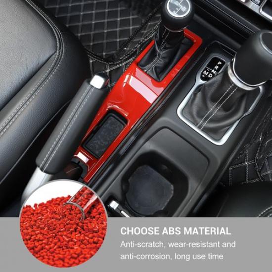 Red 4WD Gear Shift Panel Trim Four-wheel Drive Cover for Jeep Wrangler JL JT 18+