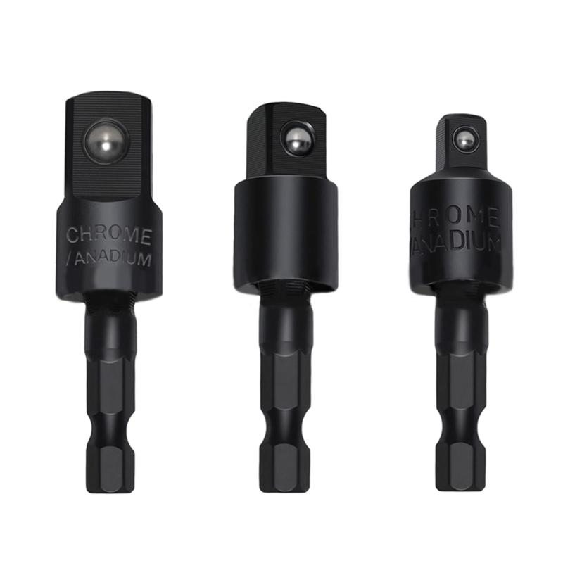 3pcs 360 Degree Rotating Spin Drill Socket Set Suitable for Various Screw Angles & Enhances Efficiency In DIYer Projects