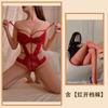Purple Erotic Underwear, Sexy Lace Hollowed-out Suspenders Show Large Perspective, Free Backless Pajamas, Pure Desire Set