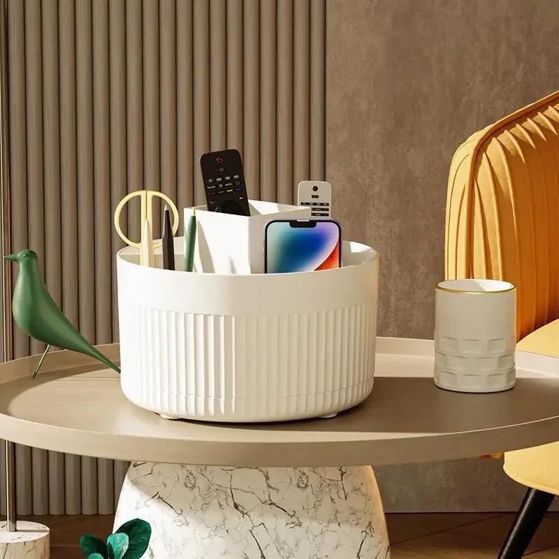 1PC Pojemnik na biżuterię 360° Obrotowy pojemnik do przechowywania makijażu Biurkowy organizer do makijażu Uchwyt na pędzle kosmetyczne Uchwyt na kredki do brwi