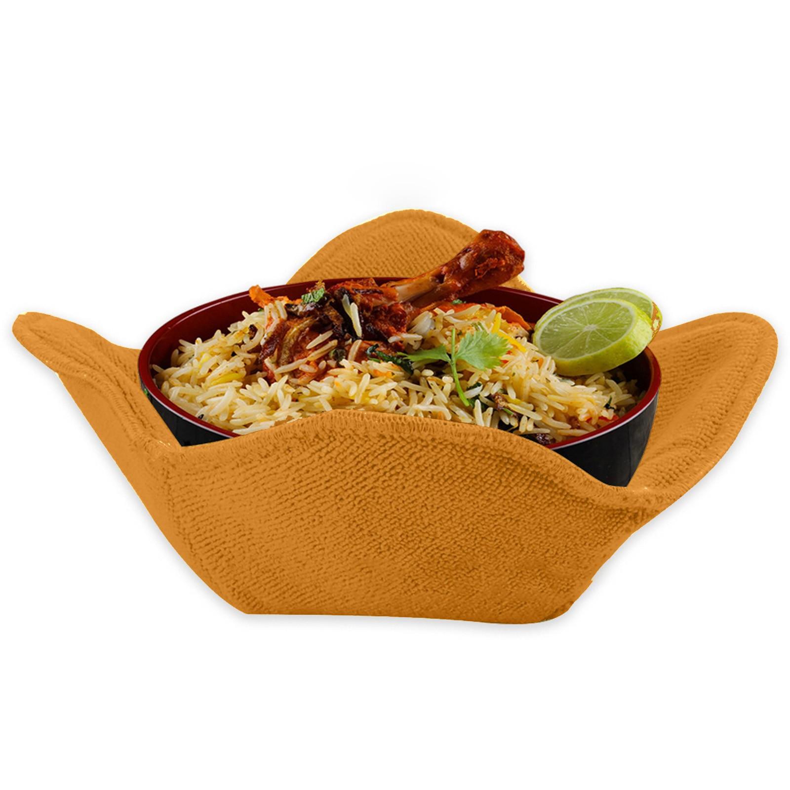 

Microwave Bowl Cozy Safe Hot Bowl Holder Heat Resistant Bowl Cozies For Soup & Rice & Pasta Bowls One Size жовтий