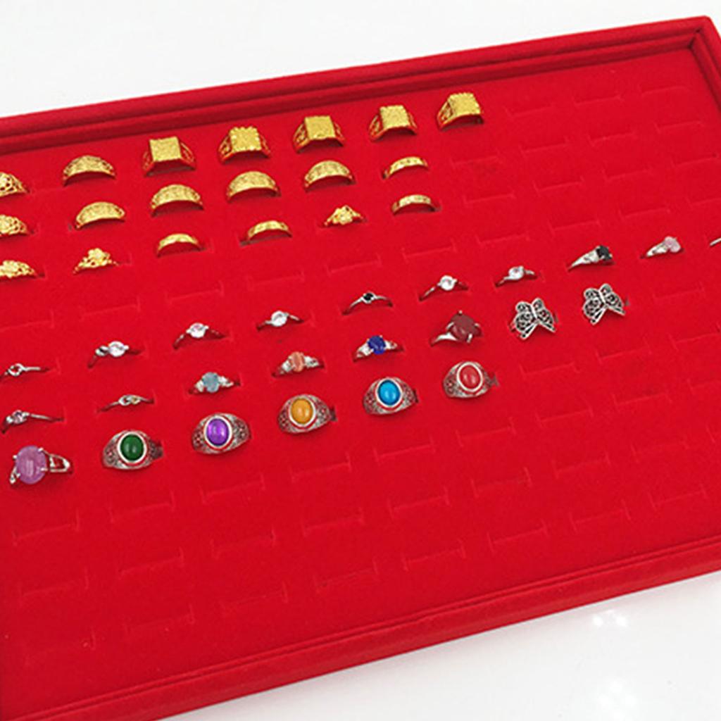Rings Showcase Jewelry Organizer Trays Ring Storage Trays for Selling Jewelry