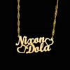 Atoztide Personalized Custom Name Necklaces Heart Wave Chain for Women Stainless Steel Collares Pendant Birthday Jewelry Gift