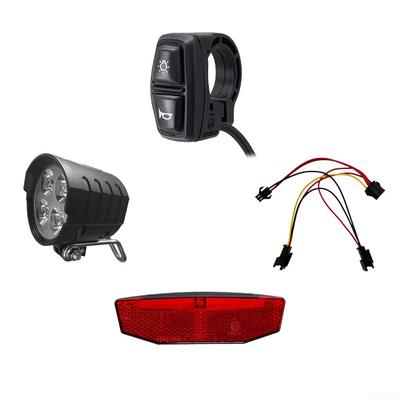 Electric Bike Bicycle Light Set Front Light IPX4 36V-60V