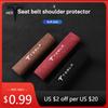 Car Sticker Tesla 2PCS Leather Universal Car Seat Belt Shoulder Cover Pad For Tesla Model 3 Y S X 2021 Roadster Auto Styling Int