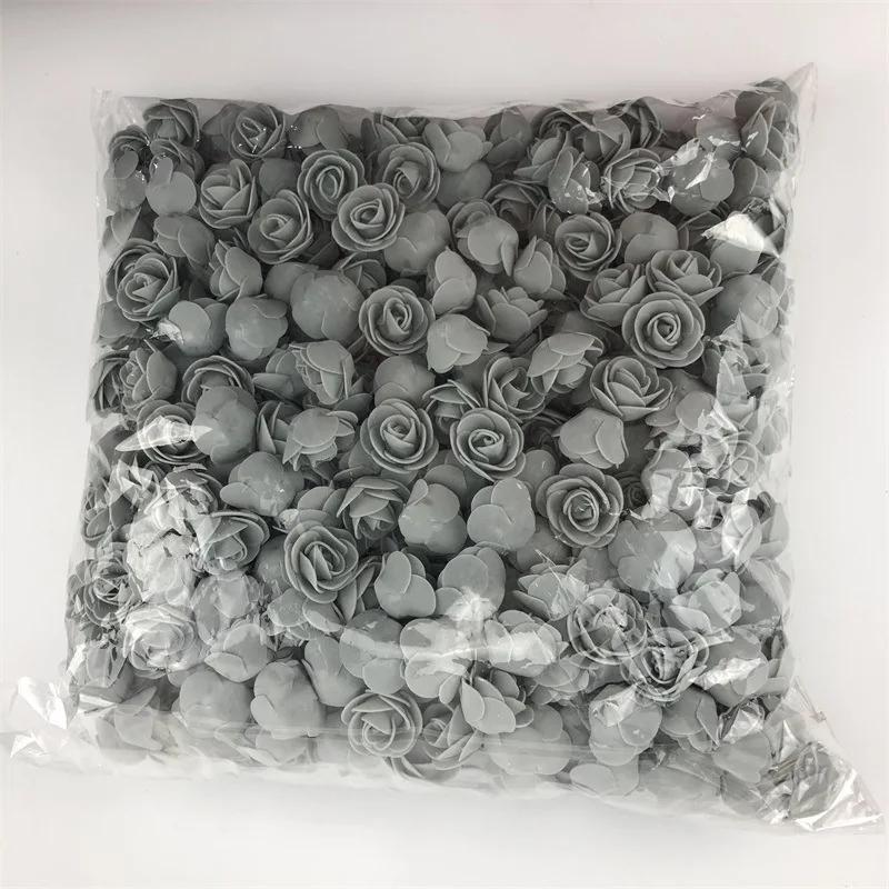50pcs/bag Beautiful Colorful Foam Flower Roses Suitable Bride Wedding Artificial Flowers Decorative Handmake Diy Gift Box Decor