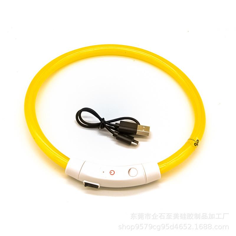 

Pet luminous collar, dog luminous collar, USB charging LED fiber optic collar, flashing dog collar S