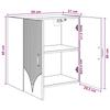 Wall Mounted Cabinet Grey Sonoma 59 x 31 x 60 cm Particleboard