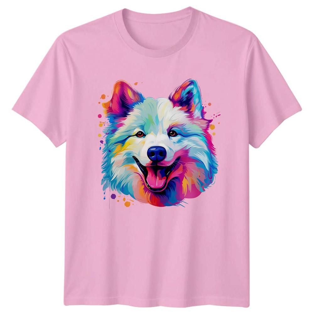 Colorful Samoyed TShirt Dog Lover Pet Owner Gift For Him And Her