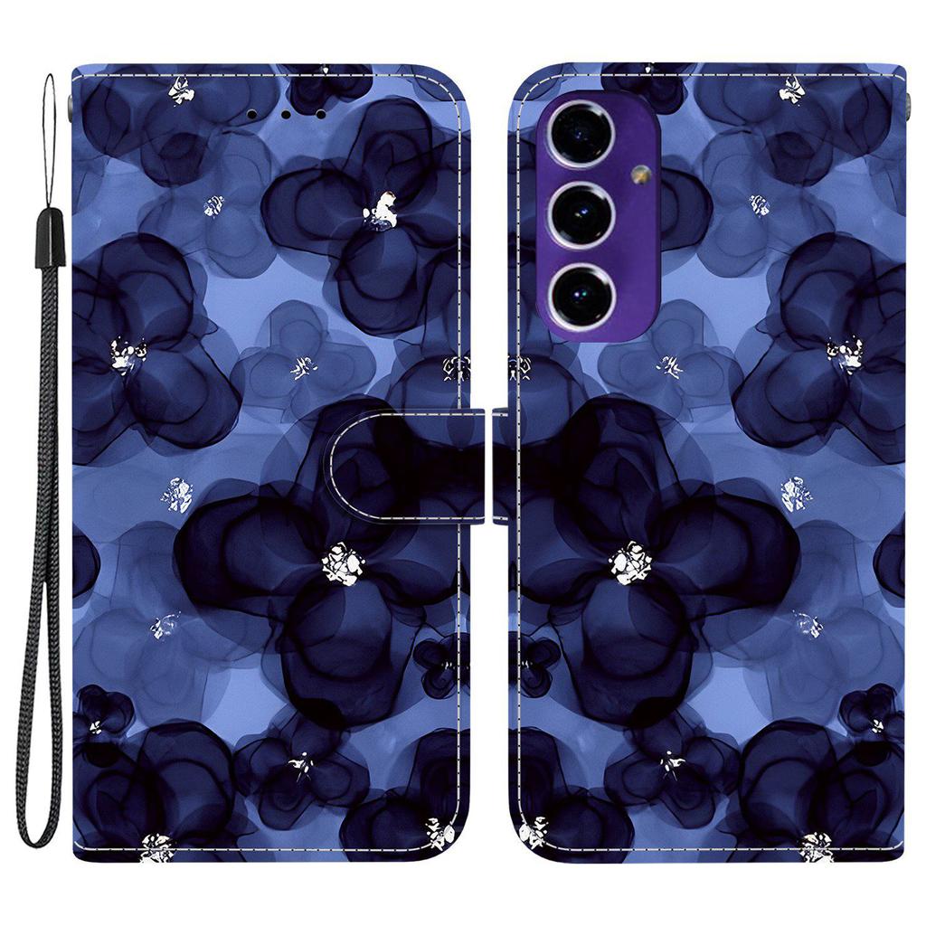 For Samsung Galaxy S24 FE Wallet Case Pattern Printing Leather Stand Phone Cover with Strap