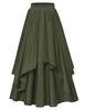 Women's Irregular Mid-Length Skirt with Elastic Waist