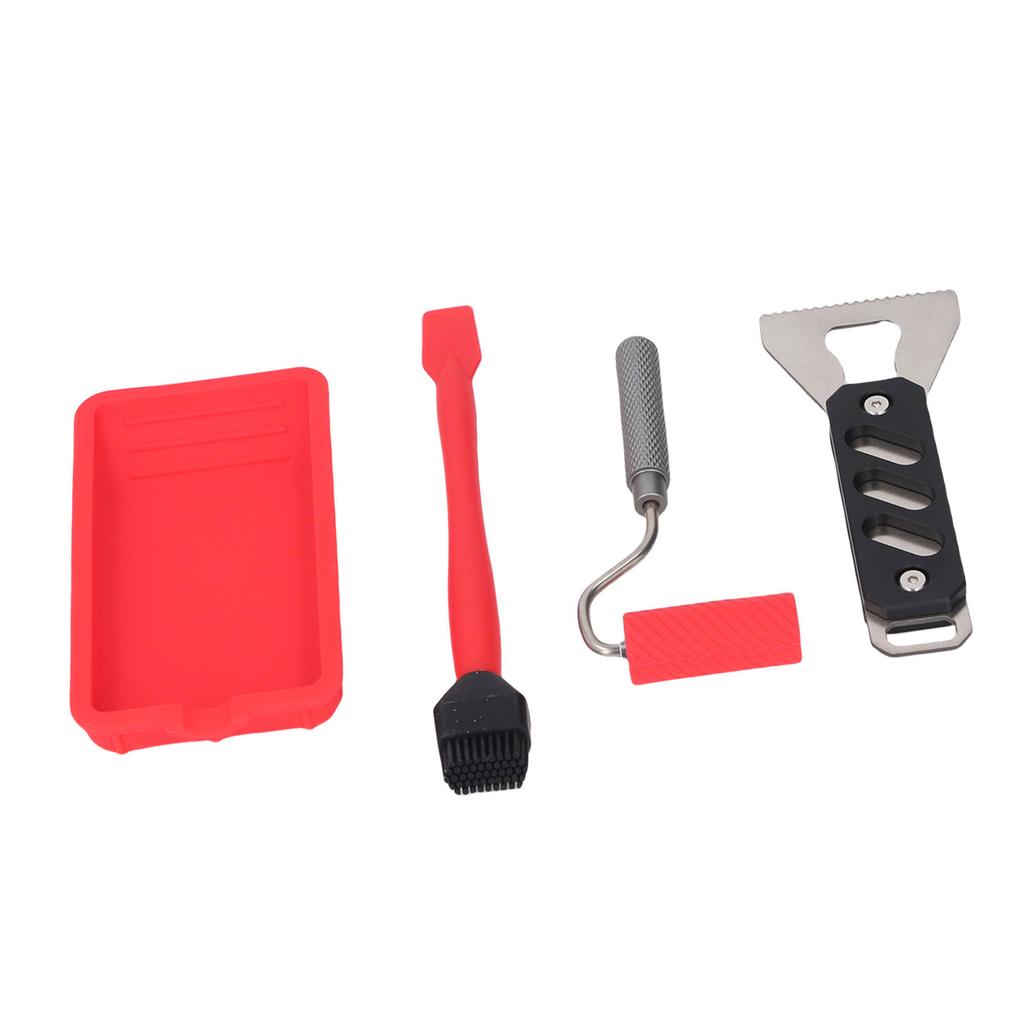 Wood Glue Applicator Set Aluminum Alloy and Silicone Reusable Portable Wood Gluing Brush Silicone