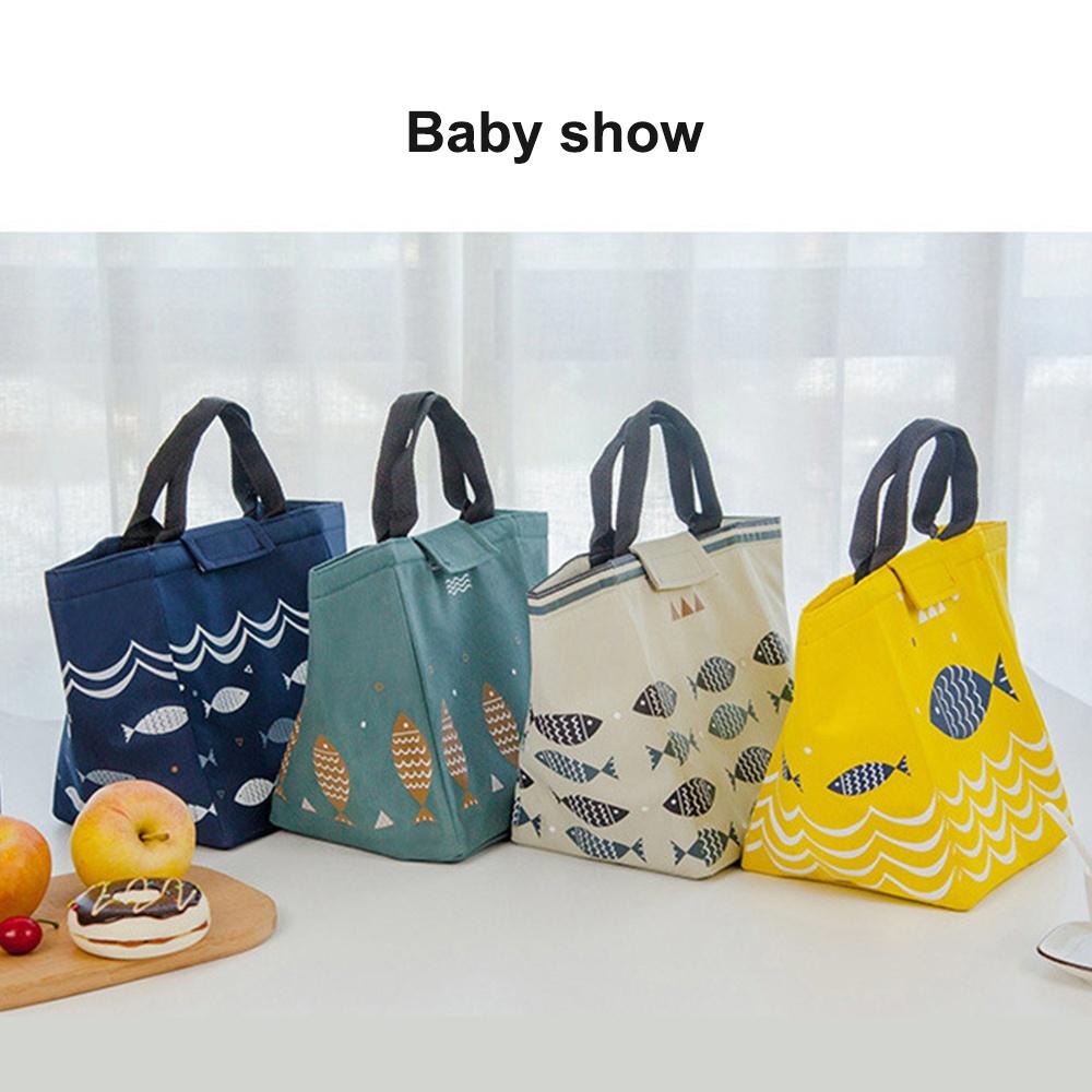 Thick Aluminum Foil Insulation Bag Cute Lunch Small Fish with Rice Bag Handcuffs Waterproof Box Package Picnic Bag Children's Meal Bag