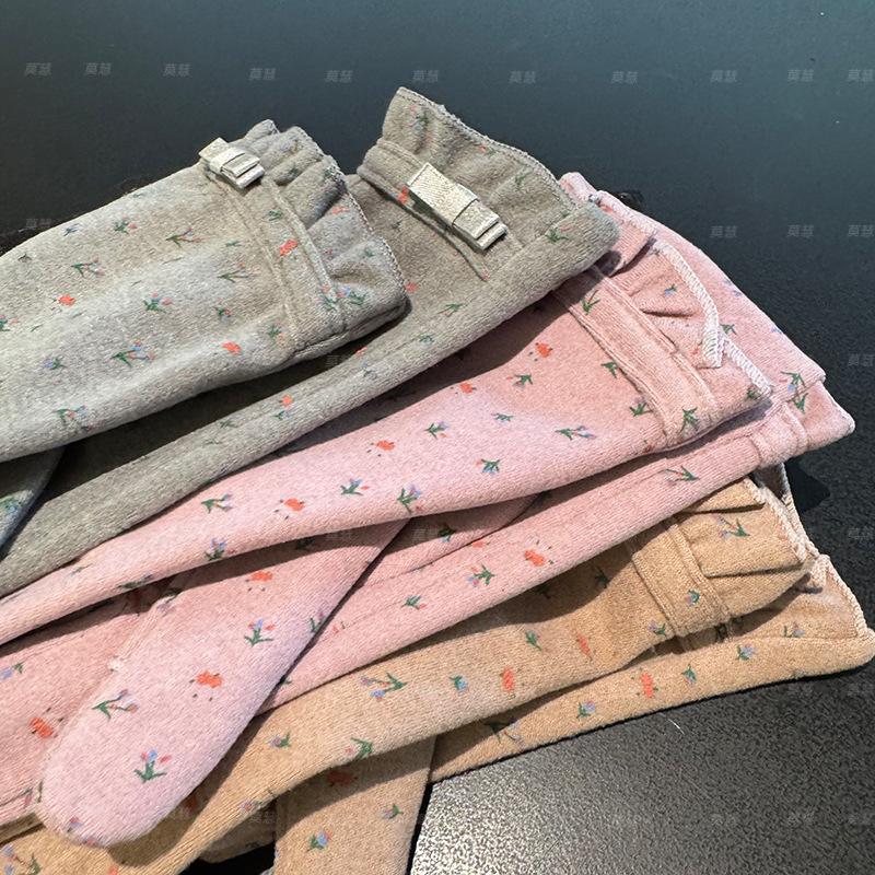 Winter Girl Thickened Korean Sweet Floral Lady Five-finger Riding Cold-proof Cycling Windproof