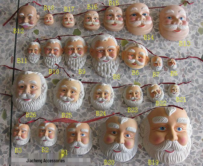 Santa Claus Masks: Cross-Border Christmas Decorations, Plastic Face, Multiple Specifications