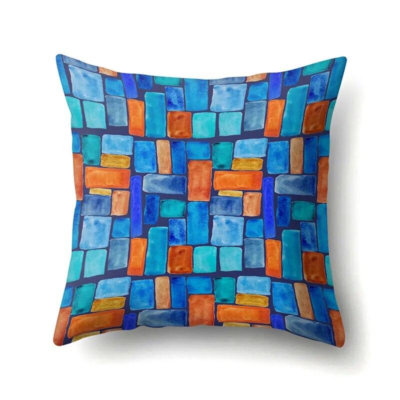 Geometric Graffiti Pillow Cover Cartoon Pattern  Lumbar  Sofa    Cushion