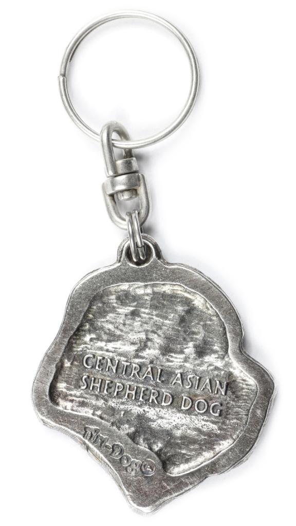 Central Asia Shepherd Dog, Central Asian Shepherd Dog - Silver-plated Dog Pendant, Handbag Decoration, Backpack Pendant by Art-Dog Brand