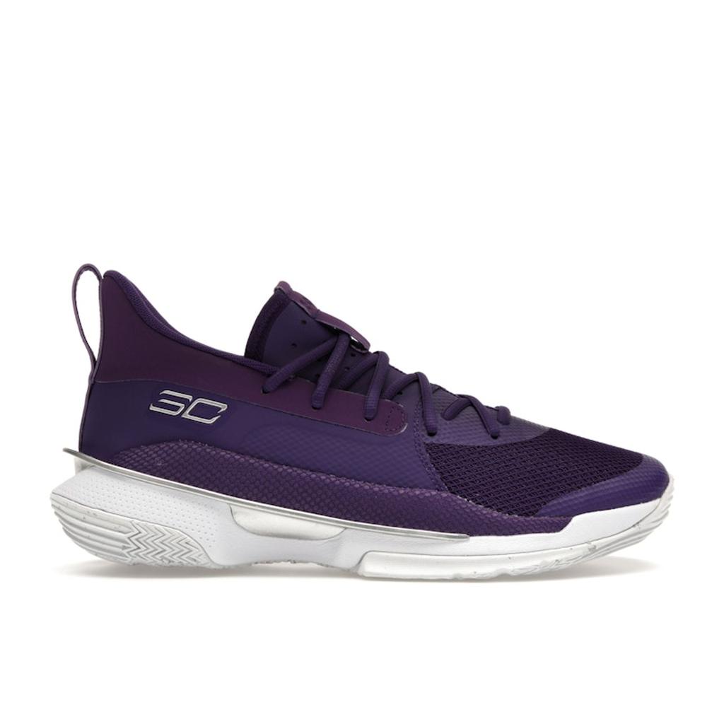 Under Armour Curry 7 Team Purple White Unisex Sneakers Metallic-Silver 3023838-501
