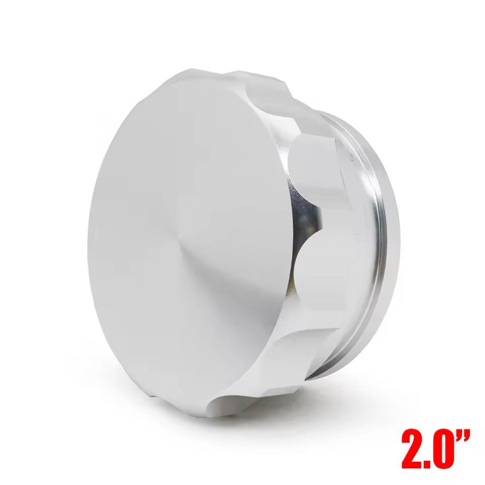 Tampas de Tanque de Combustível e Água de Alumínio Preto e Prata para Modificação de Carro: 1, 1,5, 2 Polegadas