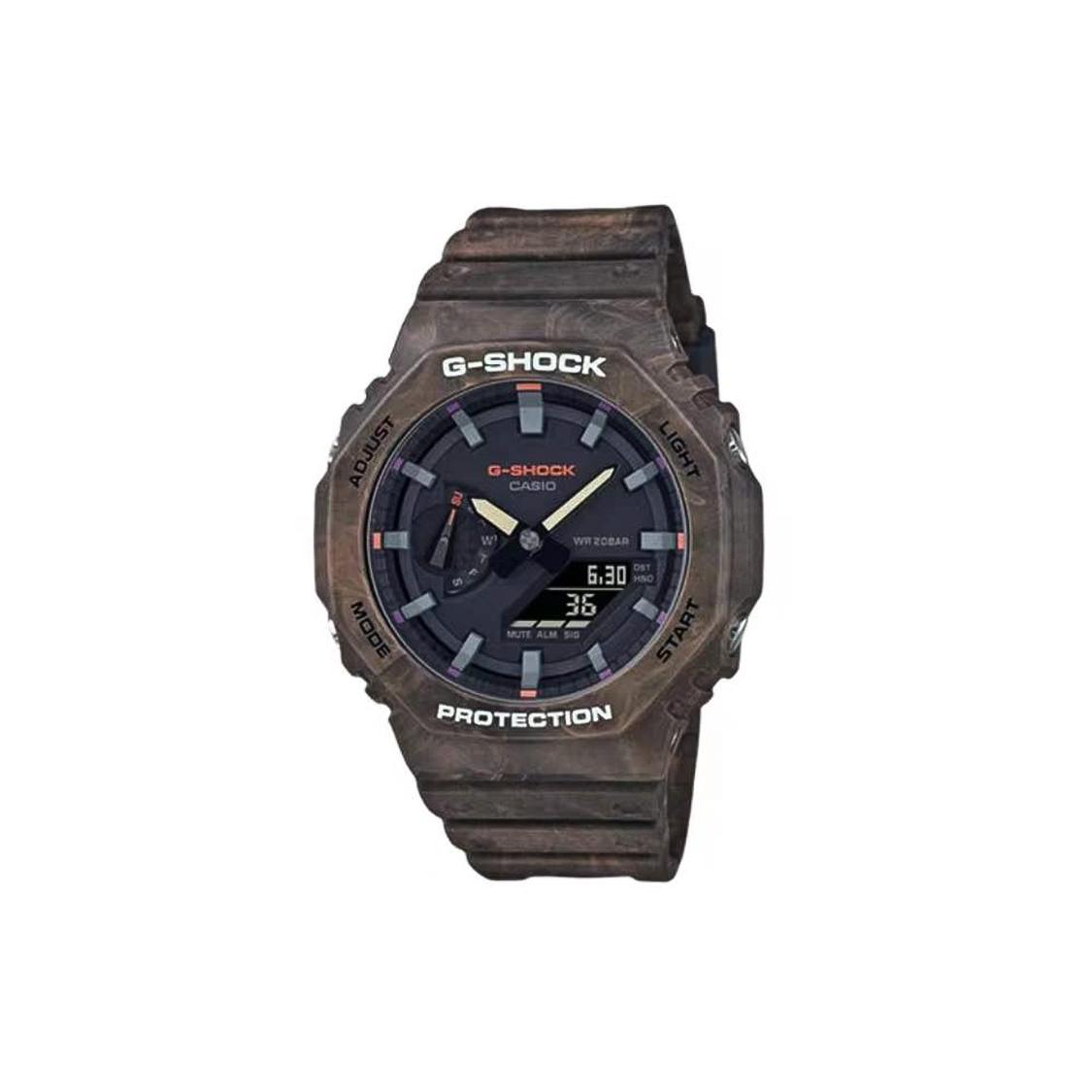 CASIO Men Liquid Crystal/Analog Dual Display Series Coffee Watch GA-2100FR-5APR GA-2100FR-5APR Coffee