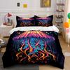 Colorful Glowing Jellyfish Design. Bedding Sets Duvet Cover Sets Duvet Covers Pillowcases(1 * Duvet Cover 2 * Pillowcases, Without Duvet Insert)
