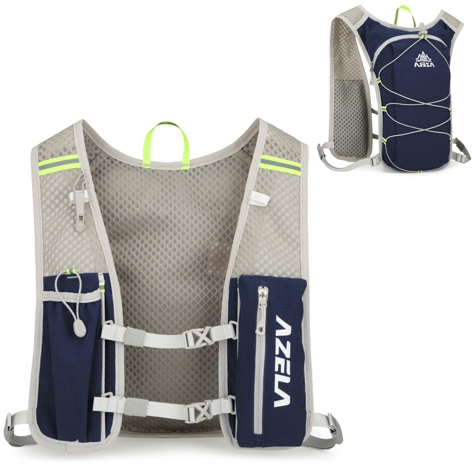 

Azarxis Running Large Light Trail Bag, Backpack, Hydration, Mountaineering, Capacity, Lightweight, Breathable, Reflective, Running, Running, Bicycle,