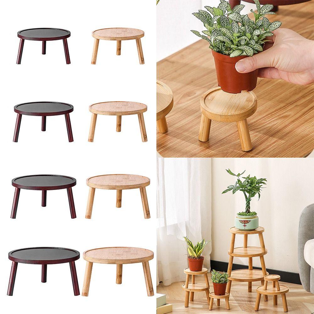 Soucoupe de pot de fleurs jaune rouge Support rond pour plantes Base de bonsaï de haute qualité Maison Bureau