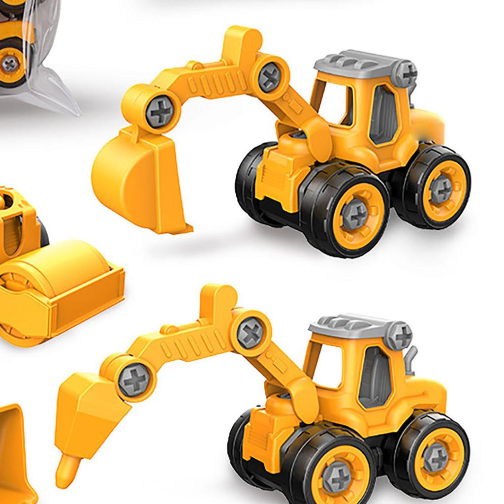 Sady stavebních vozidel pro batolata Simulace Obsahují 4 vozidla Puzzle Dětské odnímatelné autíčko