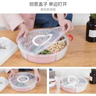 Multi Frische-Organizer Snackschale Trockenfrüchtebox Obstteller Transparent Unterteilt Lebensmittel Wohnzimmer Heimaufbewahrungsboxen