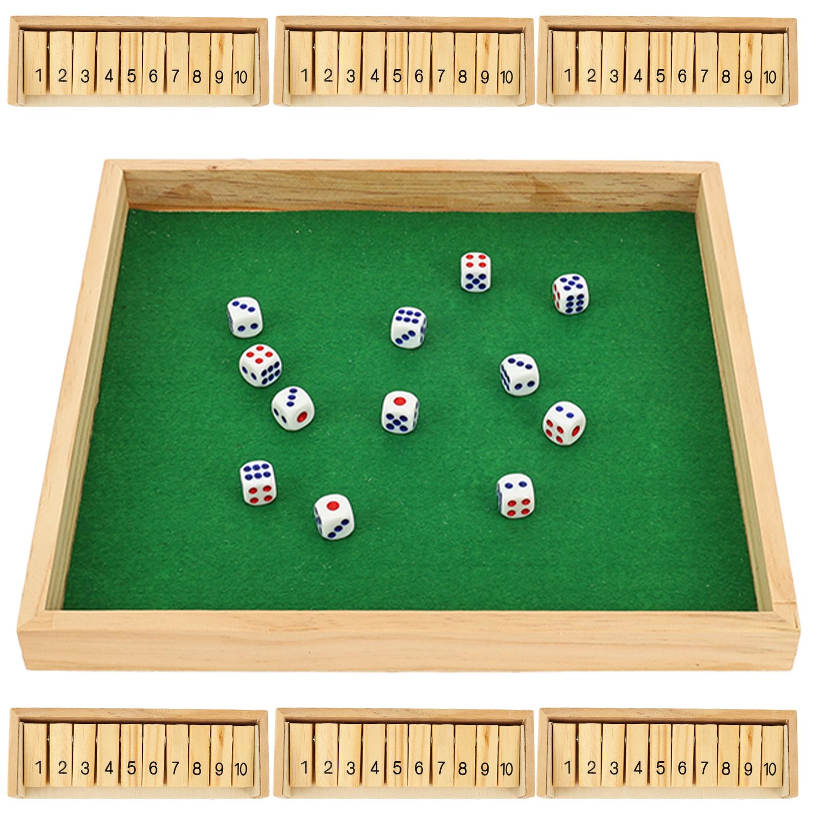 

Wooden Dice Game Portable Shut The Box Wooden Board Game Classics Tabletop Gaming Toy for 2-6 Players for Home Party Bar