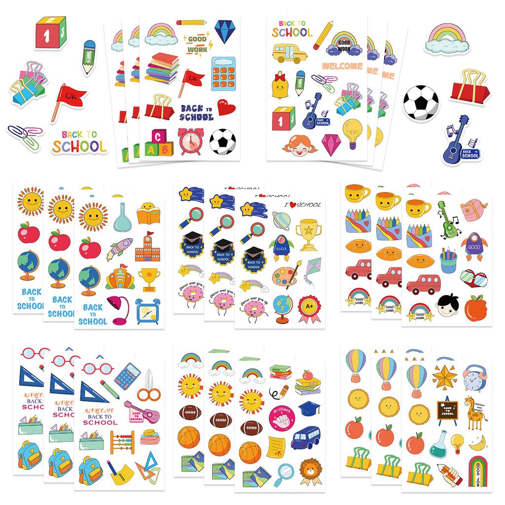 8 Cartoons Season Rewards Collage Group Stickers Handicraft Waterproof Matching Decoration Stickers DIY