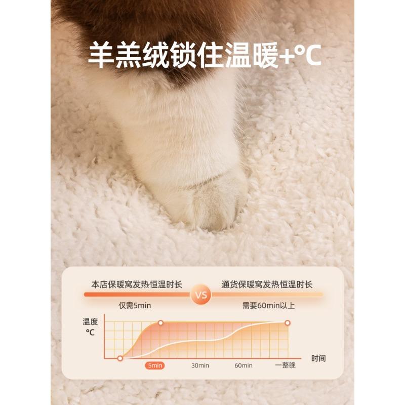 Warm Enclosed Cat Sleeping Bag Cave Cozy Kitten Nest For All Seasons