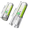 Multi-function Long-range Spotlight Fluorescent Handheld Lamp Rechargeable Flashlight  Warning