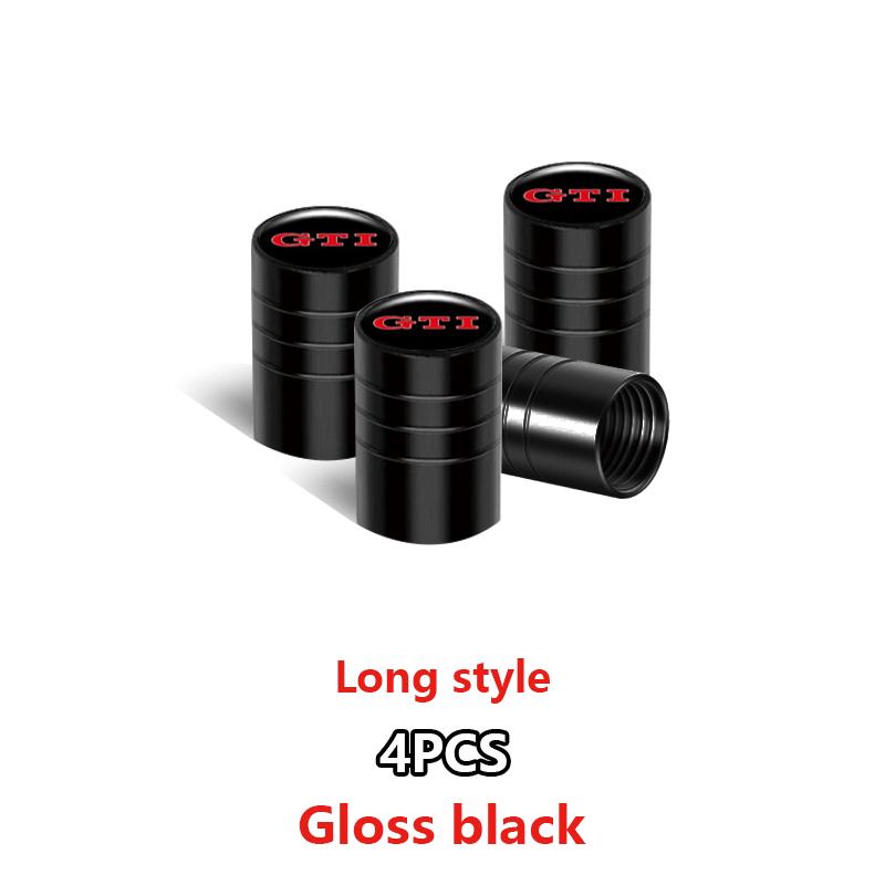 hijk1 4Pcs Meta Alloy Car Tire Valve Stem Air Caps Cover For VW Volkswagen Golf Polo Passat Tiguan Touran Jetta GTI Car Accessories