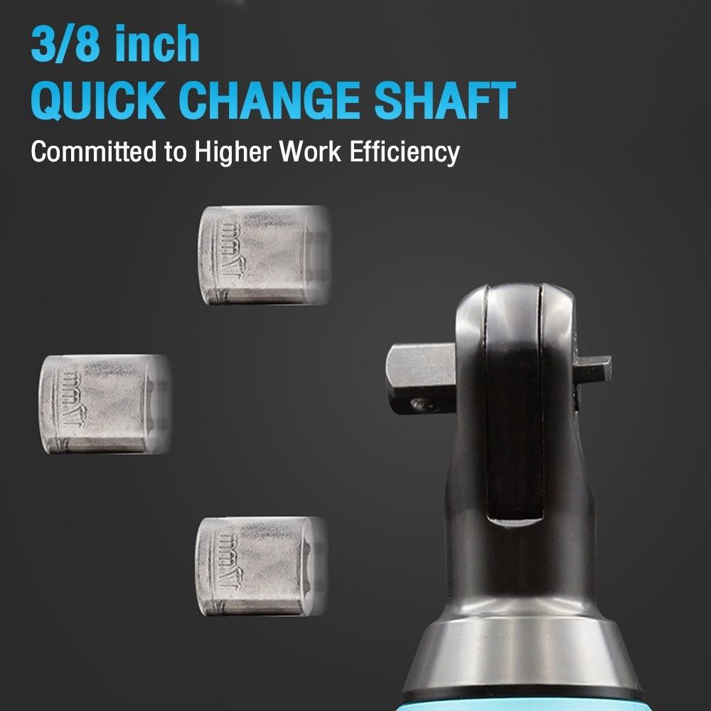 מפתח ראצ'ט אלחוטי 3/8" 12V מפתח חשמלי מפתח זווית ישרה מברגה מברגה כלי תיקון בורג אום