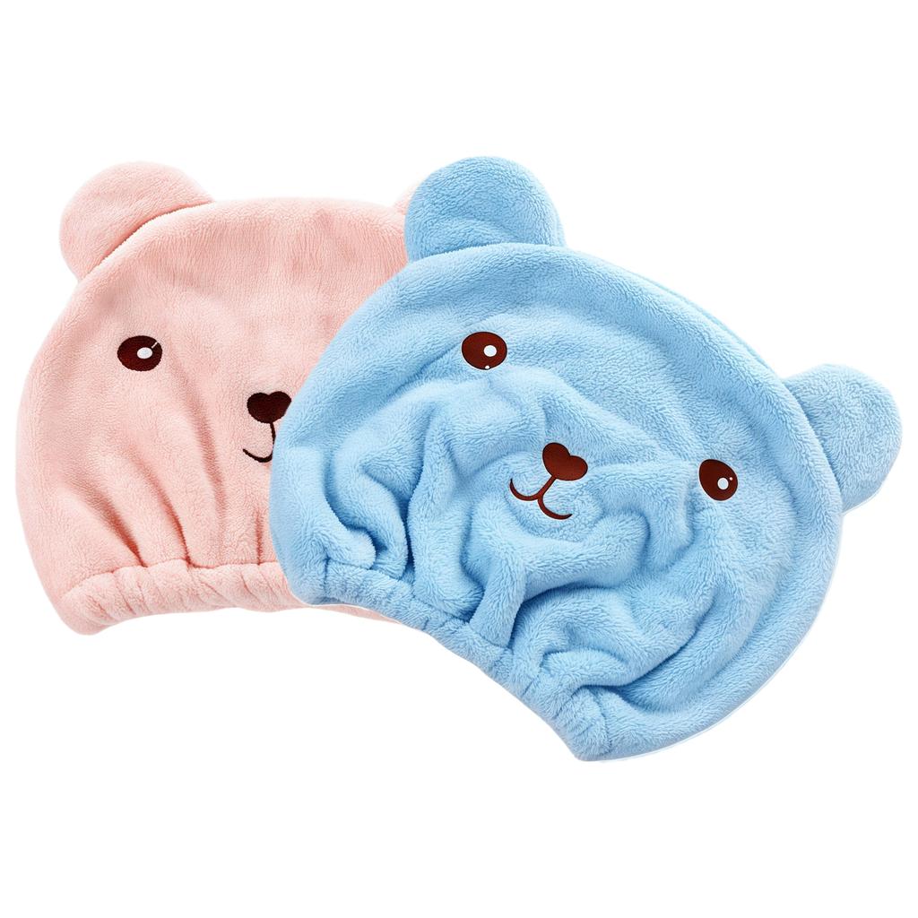 Fast Absorbent Dry Hair Cap Thick Corals Fleece Hair Towel Gentle On Hair Post Shower Swimming Use Head Cover Protections