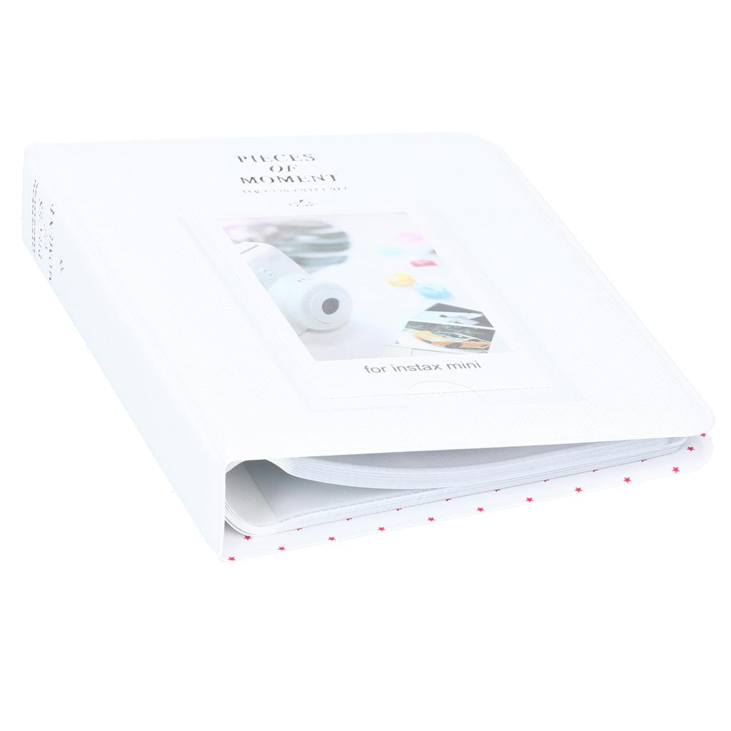 3in 64 Fächer Aufbewahrungshülle für Fotokarten Mini-Fotoalbum für Fujifilm Instax mini 9Weiß