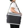 20L Outdoor Tragbare Haushalt Auto Kaltlagerung Isolierte Lebensmittel Thermische Kühltasche für Camping AngelnSchwarz