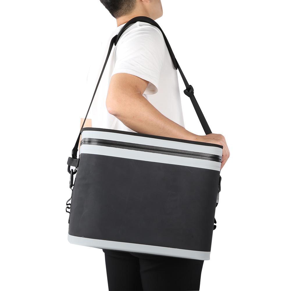 20L Outdoor Tragbare Haushalt Auto Kaltlagerung Isolierte Lebensmittel Thermische Kühltasche für Camping AngelnSchwarz