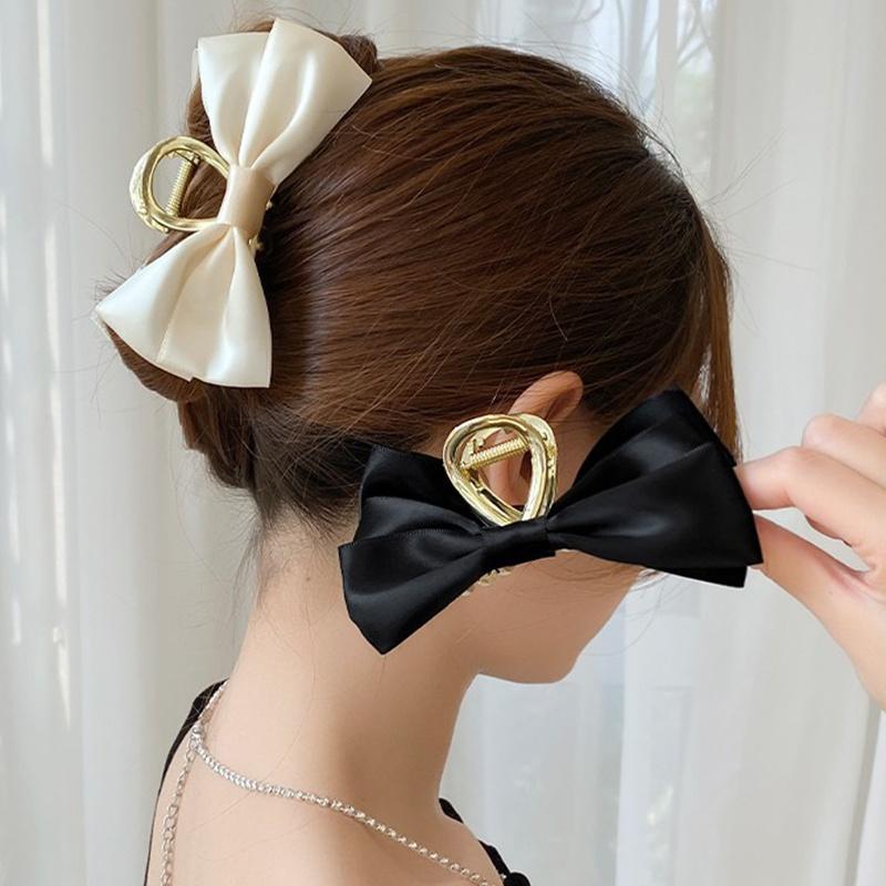 Süße Schleifen-Haarklammern für Frauen, groß, stark haltend, rutschfestes Haaraccessoire für langes, dickes Haar, 12 cm