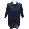 Shiz Madam Women Pleated Collar Long Shirt T57131